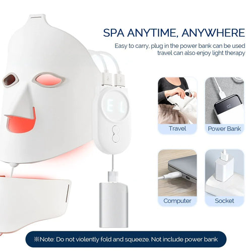 7-Color LED Light Therapy Silicone Face Mask